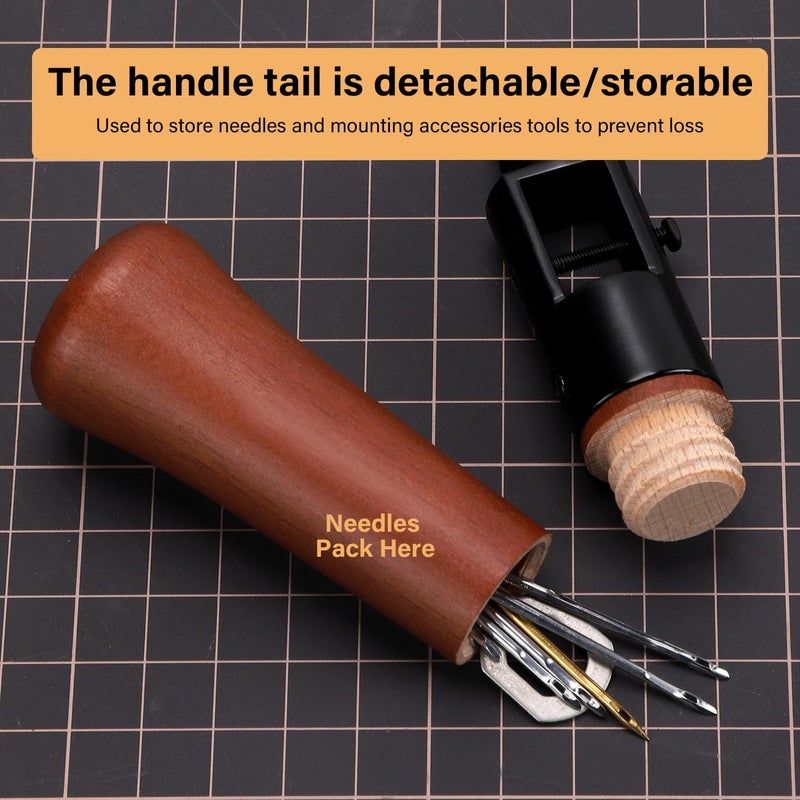 WUTA Repair Stitch Kit Leathercraft Stitch Awl Tool with 25 Colors 0.65mm Wax Thread, for Leather, Belt, Canvas, Fabric, Bag Repair Professional Stitcher Leather Craft Tool - Image 3